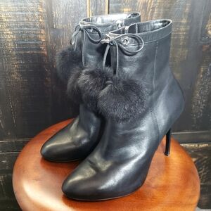 Michael Kors Black Leather Ankle Booties